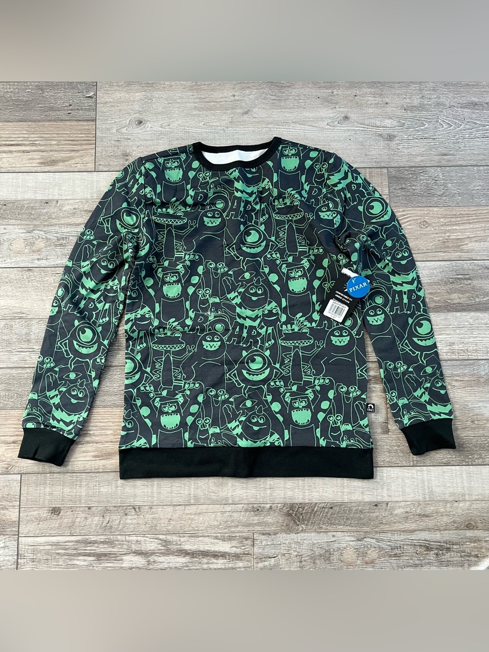 NWT Rags X Pixar Collection Kids Monsters Inc. Roar Sweater Size 11/12